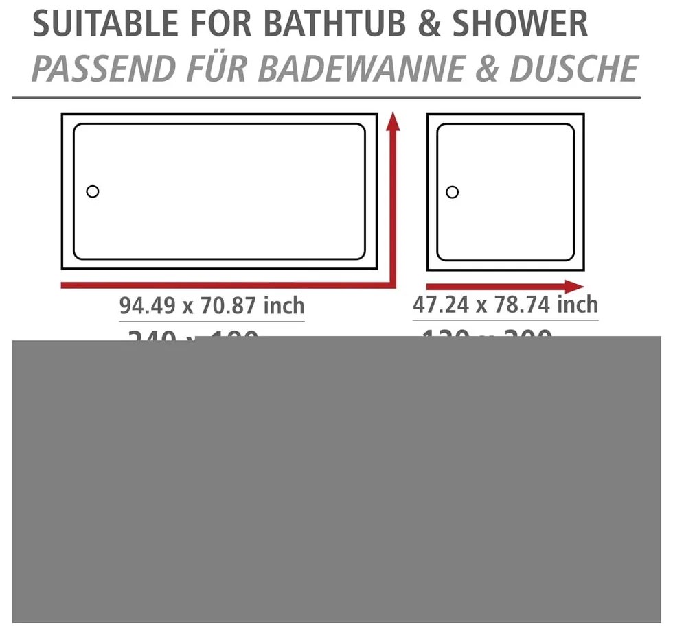 Sprchový záves 200x180 cm Aquaris – Wenko