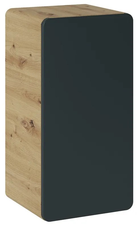 Kúpelňová závesná skrinka spodná Aruba 810 1D dub craft zlatá/priestorovo sivá mat