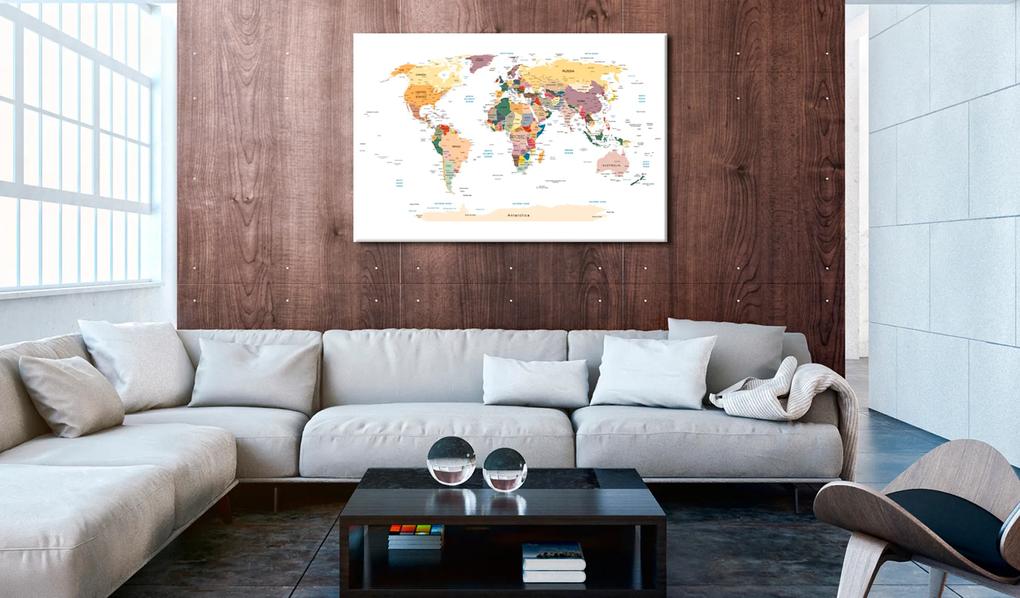 Artgeist Obraz na korku - World Map [Cork Map] Veľkosť: 60x40