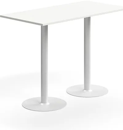 Barový stôl ALVA, 1400x700x1000 mm, HPL, biela