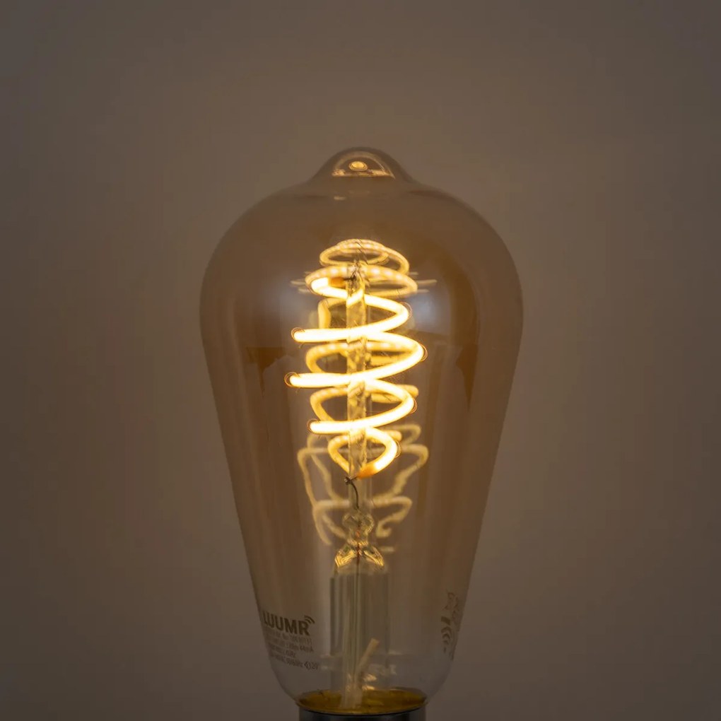 Sada 5 ks Inteligentné stmievateľné LED žiarovky E27 ST64 Jantárová 4,9 W 320 lm 2500 K