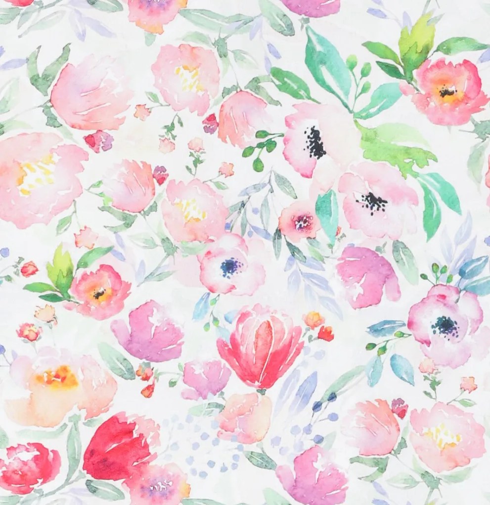 Obrus Akvarel kvety, 80x80 cm