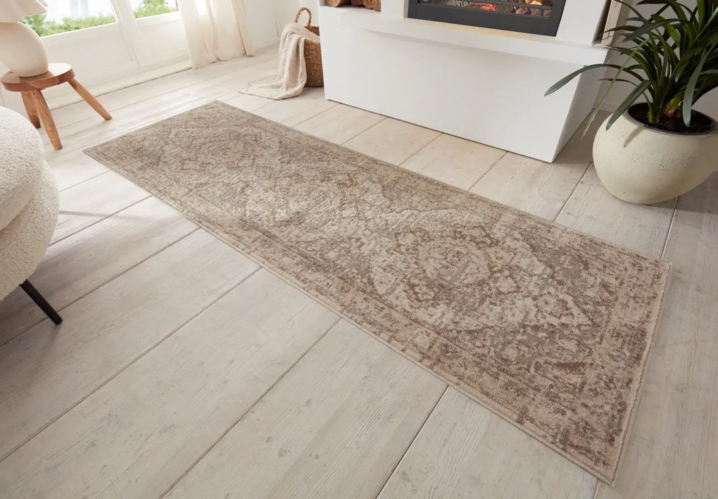 Hanse Home, AKCIA: 240x340 cm Kusový koberec Terrain 105597 Sand Cream Brown, hnedá, obývacia izba