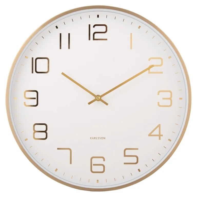 Karlsson 5973WH dizajnové nástenné hodiny biele,priemer 40 cm