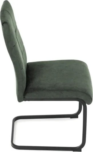 Jedálenská stolička zamatová, zelená DCL-D1275 GRN4