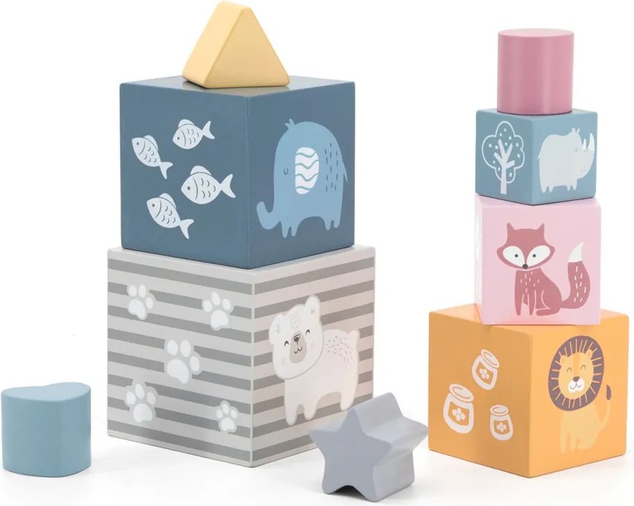 Farebné stohovacie poháre so zvieratkami a tvarmi – Polar Bear séria