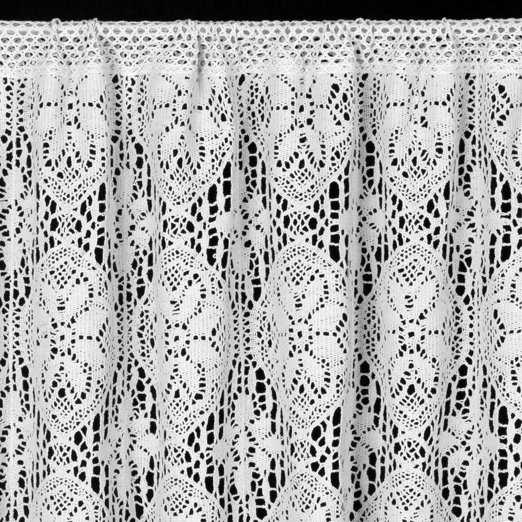 KRÁTKA ZÁCLONA NA PÁSKE MOLY 150X60 CM BIELA