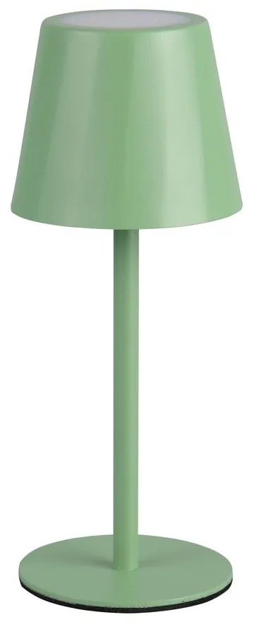 Svetlozelená LED stolová lampa s kovovým tienidlom (výška 21 cm) Diaz – Reality