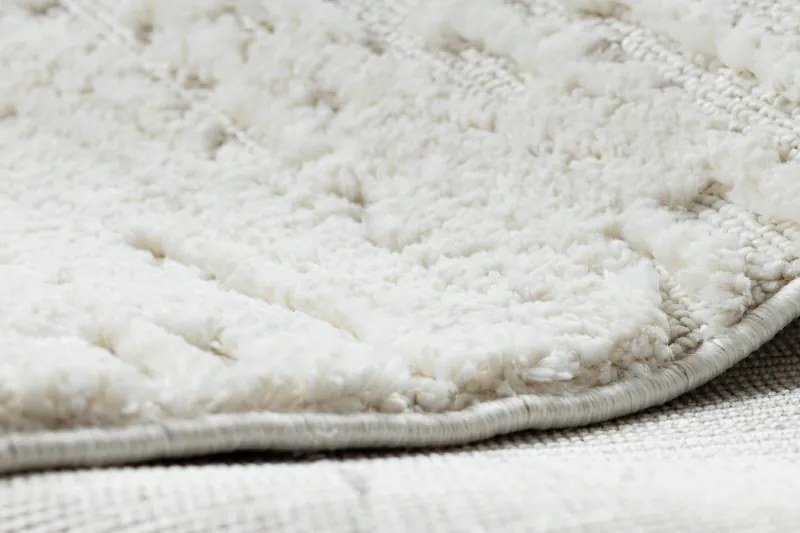 Koberec SEVILLA AC53B pruhy biely, Maroko, Shaggy