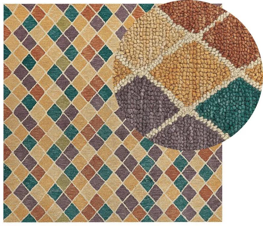 Vlnený koberec 200 x 200 cm viacfarebný KESKIN Beliani
