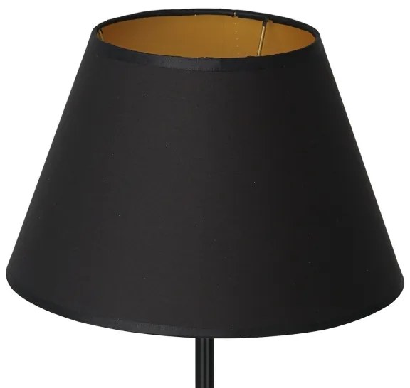 Stolná lampa ARDEN 1xE27/60W/230V pr. 30 cm čierna/zlatá