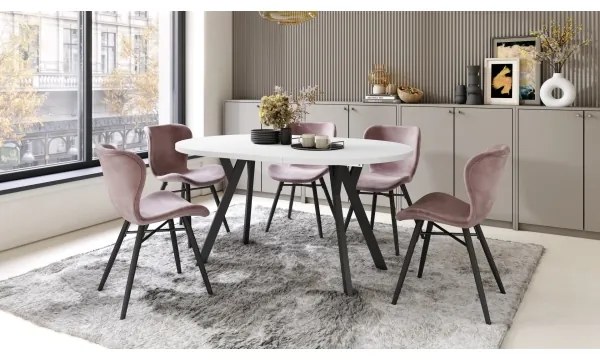 Rozkladací jedálenský stôl ARTUR biely/čierny