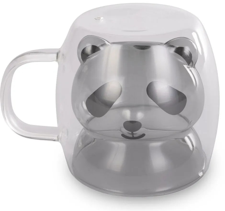 Lamart LT9126 2-dielna súprava pohárov Bear Vaso, 230 ml, čierna