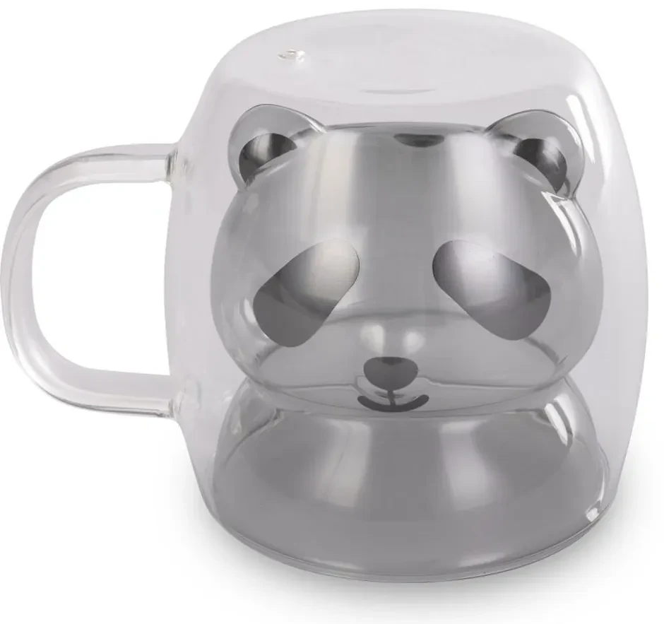 Lamart LT9126 2-dielna súprava pohárov Bear Vaso, 230 ml, čierna