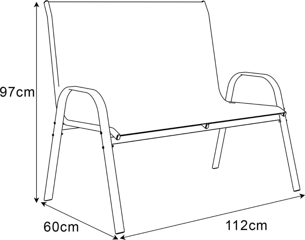 ZÁHRADNÝ JEDÁLENSKÝ SET ILARIO 2 X STOLIČKA + DVOJKRESLO + STÔL + STOLÍK