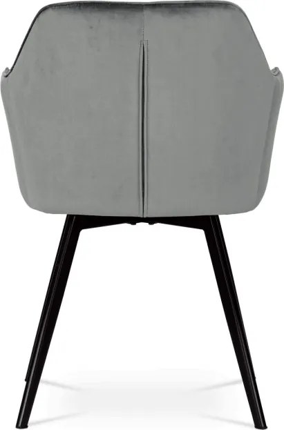 Jedálenská stolička zamatová, sivá DCH-425 GREY4