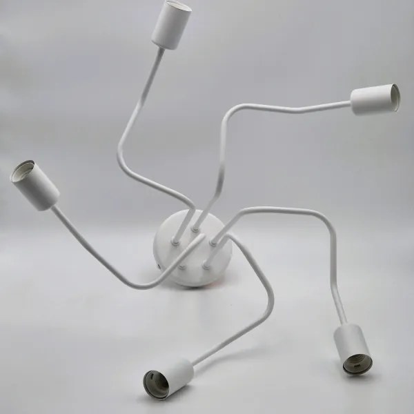 Prisadený luster MATYLDA 5xE27/60W/230V biela