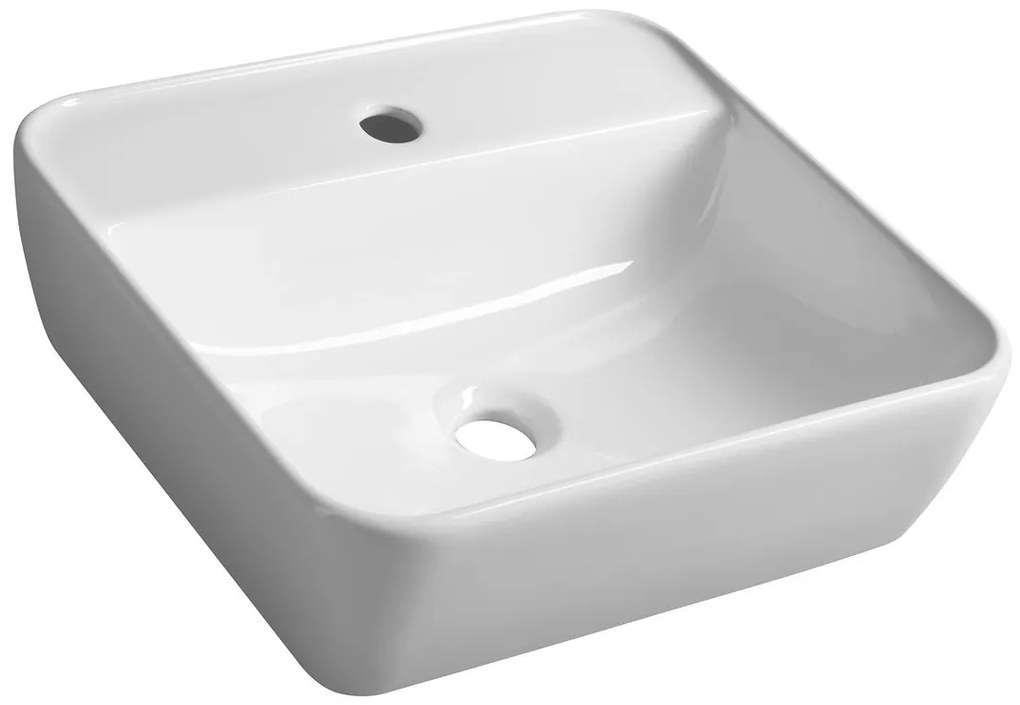 Sapho Sapho, TUJE keramické umývadlo 46x42 cm, biela, TU0217