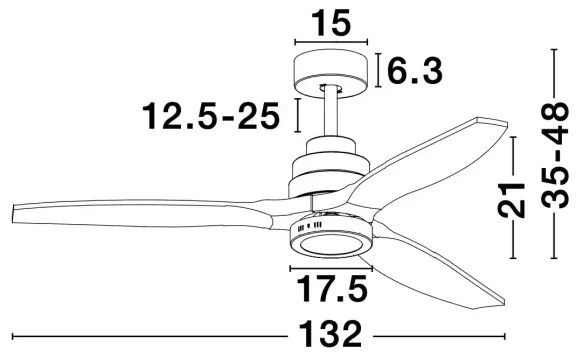 Stropný ventilátor Sabal s diaľkovým ovládaním