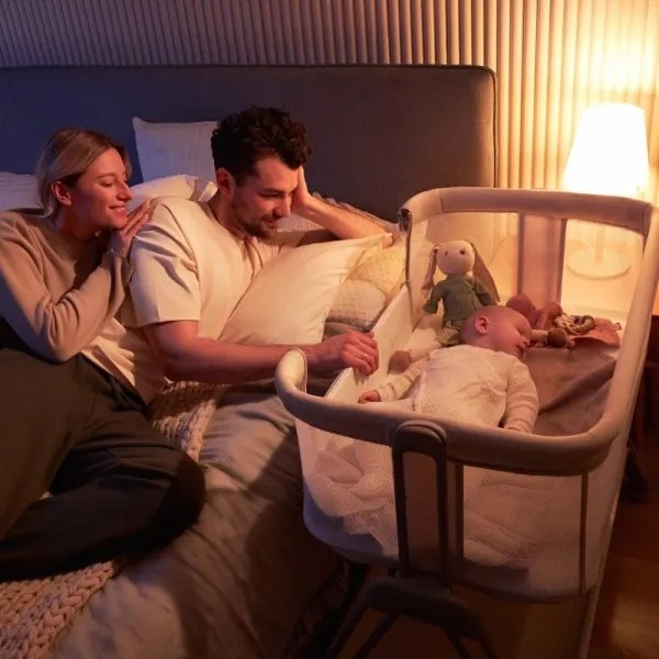 Lionelo - Detská postieľka 2v1 LUNA šedá