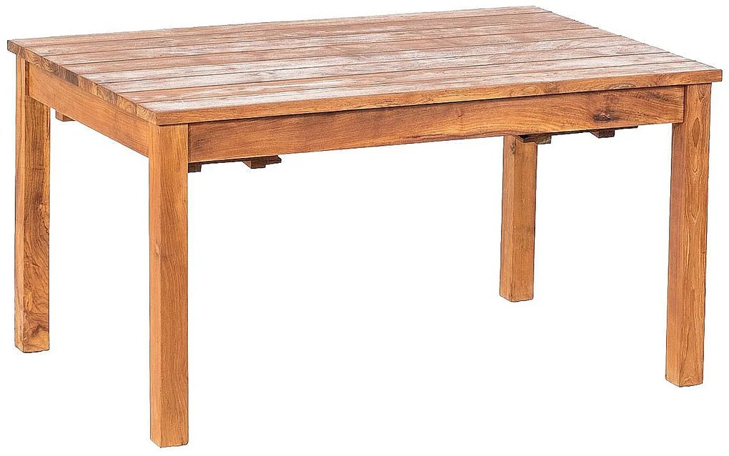 DEOKORK Teakový stôl GIOVANNI 120 - 210 × 75 - 100 cm 120 × 90 cm