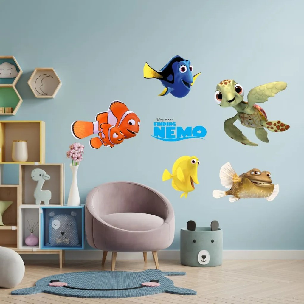 Textilná nálepka na stenu "Hľadá sa Nemo"