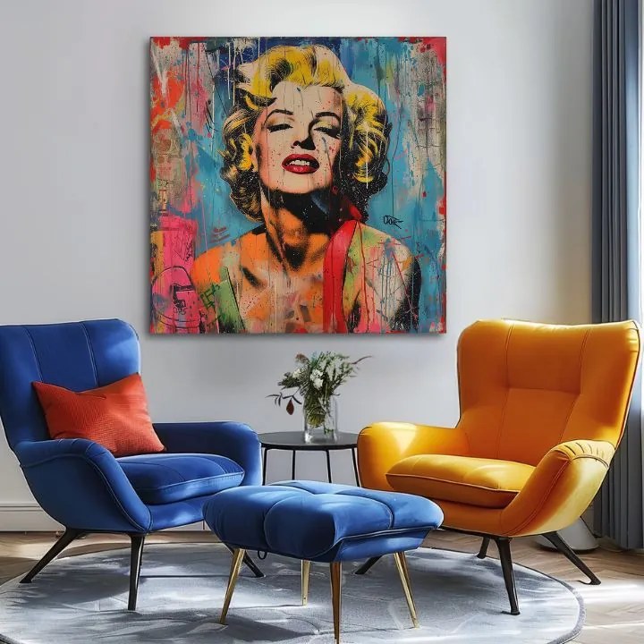 Obraz Marilyn Monroe - Rebelka vo farbách | 100% originál domaľovaný akrylom