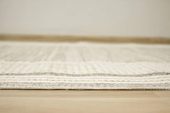 Koberec Cotton C117 rám, krémový / sivý