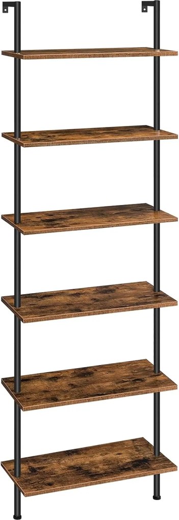 Knižnica Vasagle Zorami 60 cm čierna/hnedá