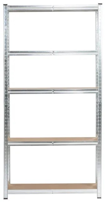 Set 2 kovových regálov 90x30x180 cm strieborný