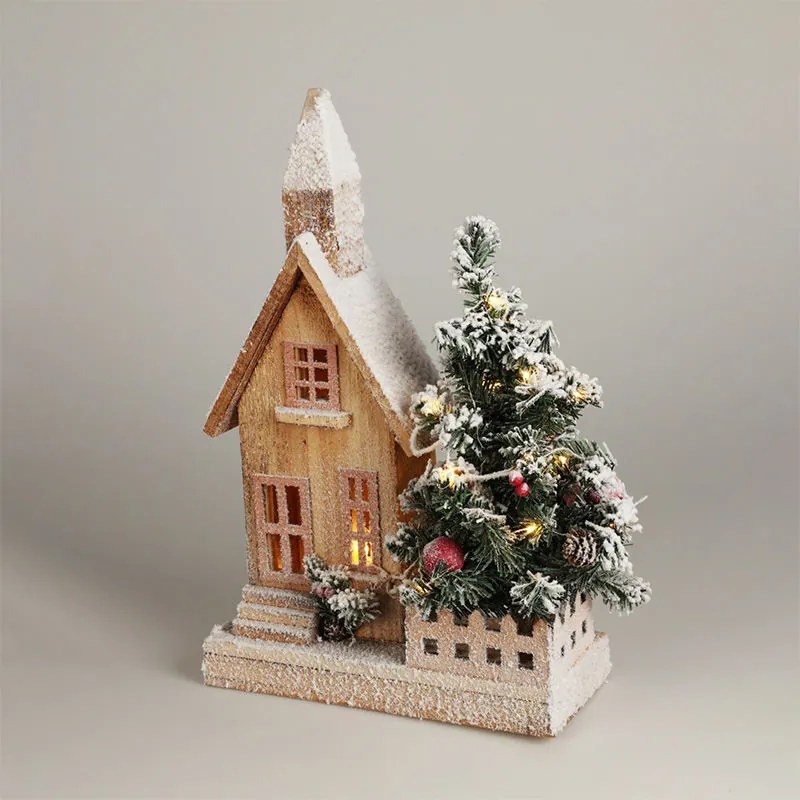 Dekoračná chalúpka s LED 27 × 33 cm
