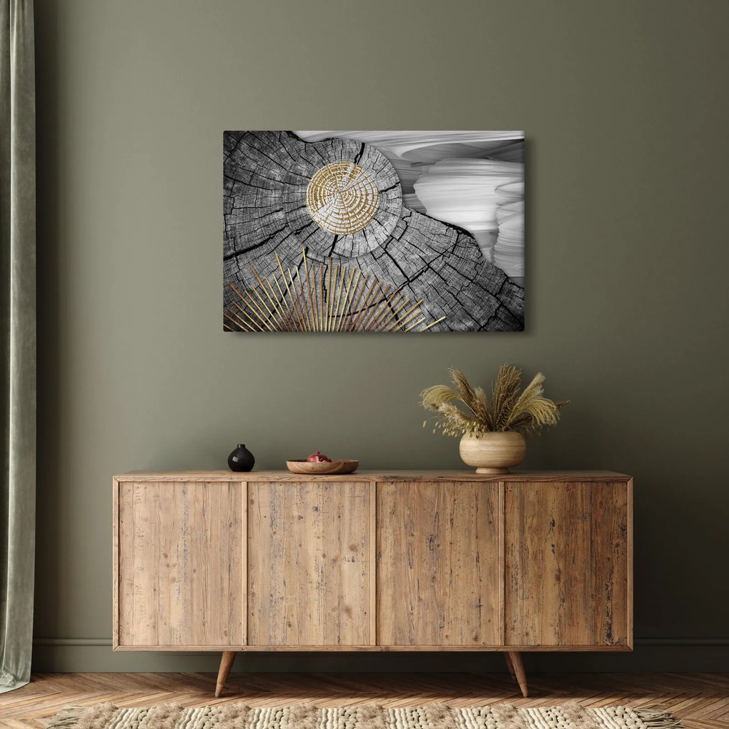 Obraz - Kmeň stromu v koláži (90x60 cm)