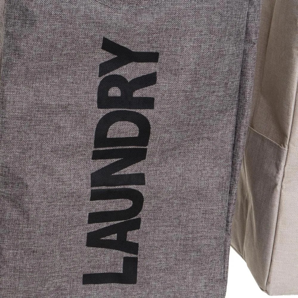 Sivo-béžové látkové koše na bielizeň v súprave 2 ks – Casa Selección