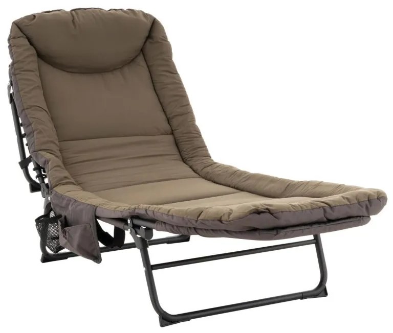 Kempingové ležadlo s vankúšom, 175 x 65 cm, khaki