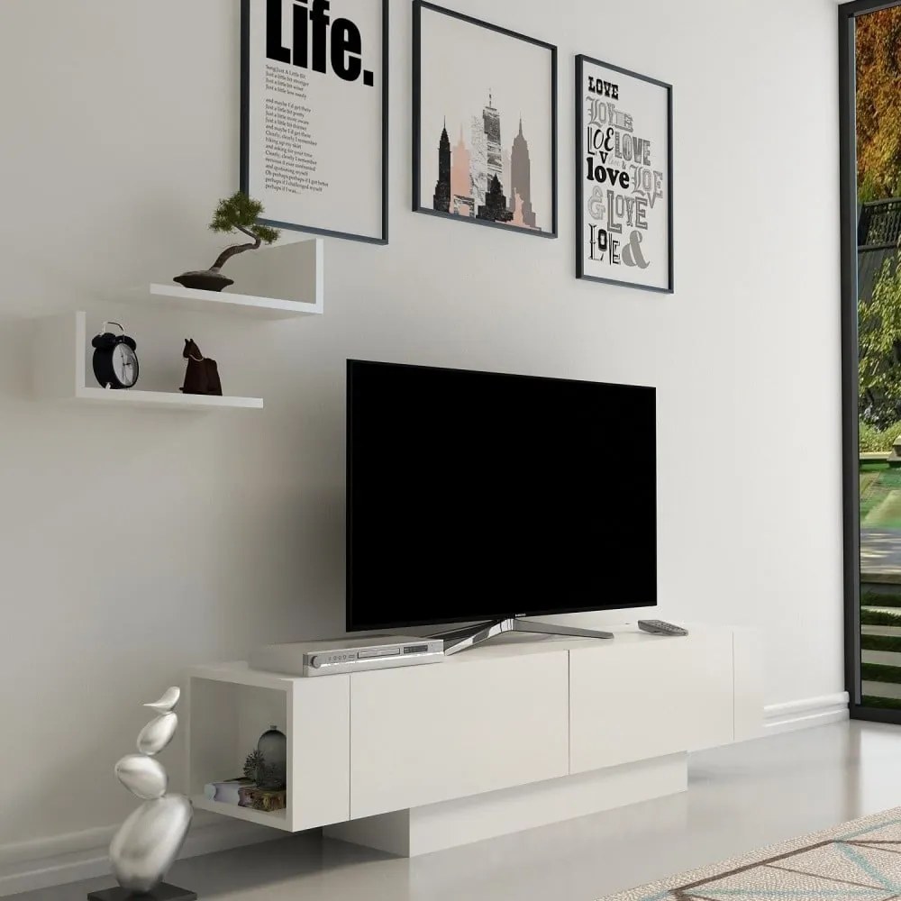 Biela TV zostava 150x42 cm Matera – Zena Home