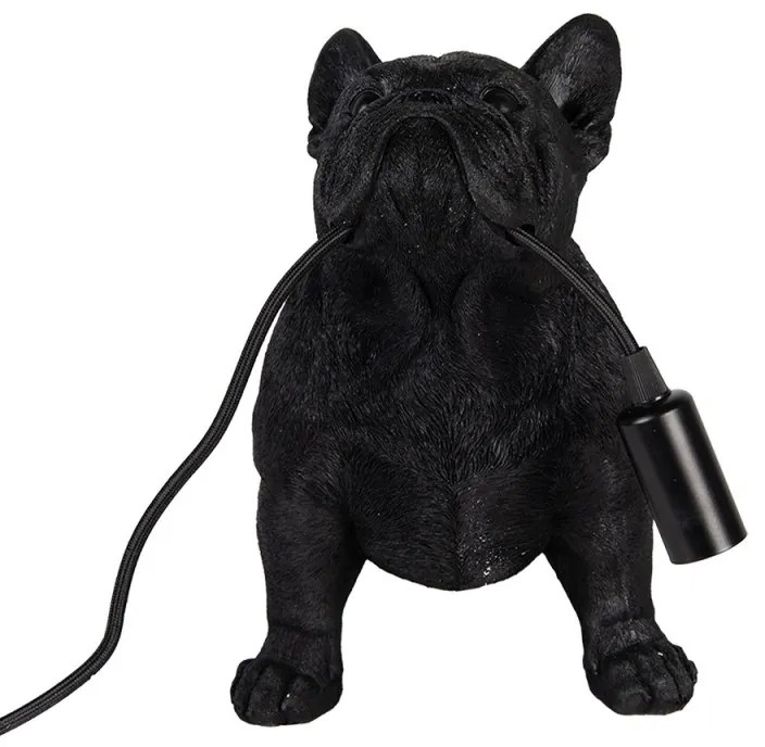 Dekor čierne stolné svietidlo BULDOČEK