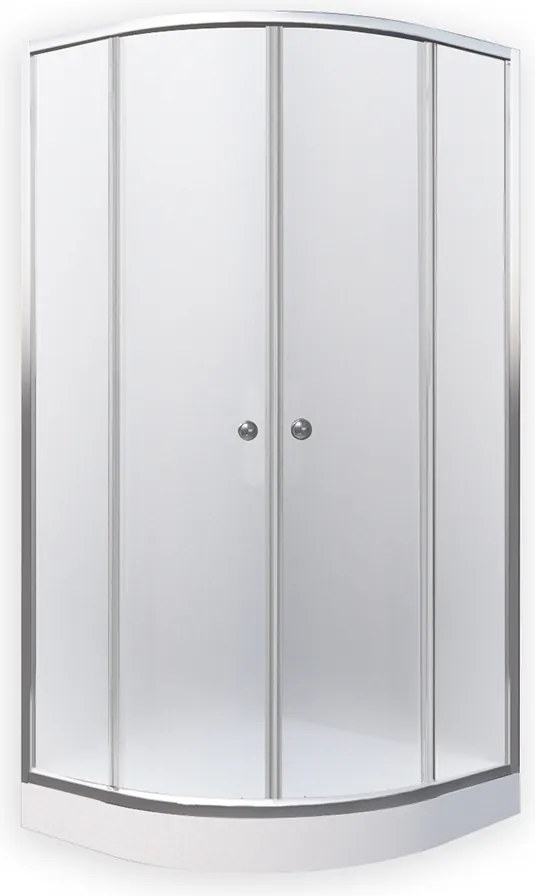 Roltechnik Outlet Štvrťkruhový sprchový kút APOLLO CHROME + vanička ROTH-Variant: rozmery: 80x80 cm - (APOLLO/80x80 - 4000612), ROTH-Profily: profily…