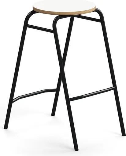 Barová stolička ALTUS, výška 690 mm, antracit/biela