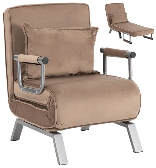 Kreslo pohovka rozkladacia PRATO bežová - vintino.sk