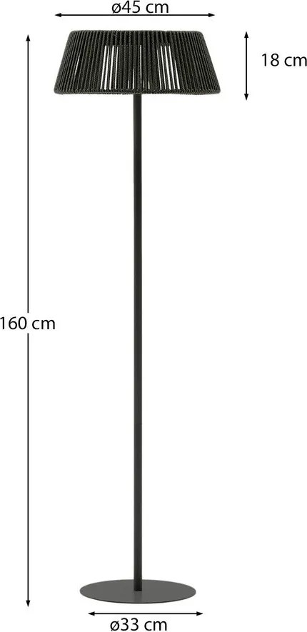 LED stolové/prenosné solárne vonkajšie svietidlo ø 33 cm Aldet – Kave Home
