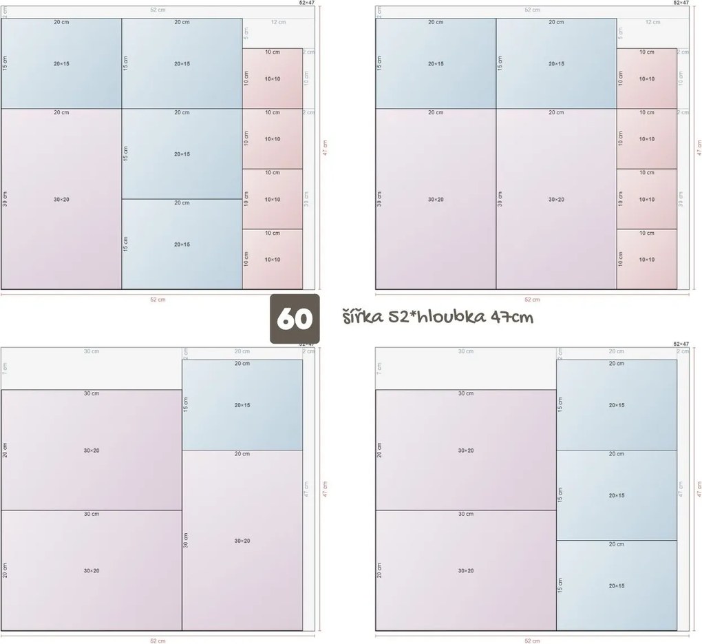 usporadejto.cz Drevený organizér do vysokého šuplíka,  VASKY - S (10 x 10 x 15 cm)