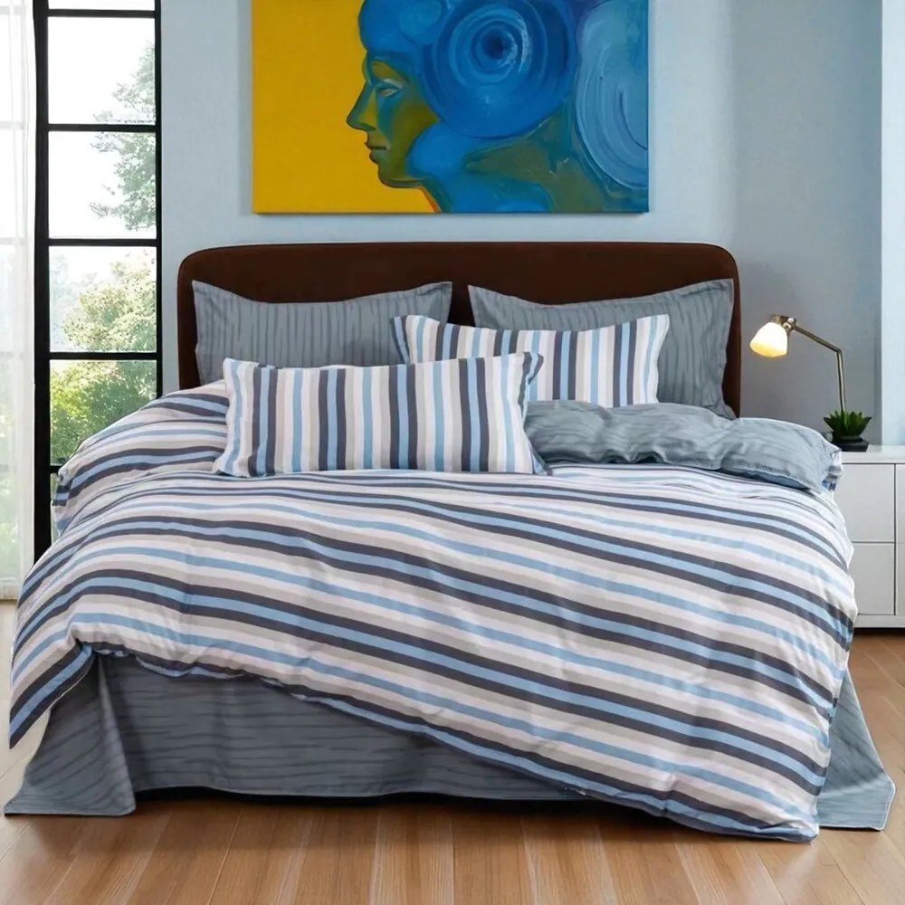 Obliečky VENEA BLUE 7-dielna sada 140x200 cm