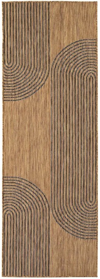 Čierny/hnedý vnútorný a vonkajší behúň 80x250 cm Mira 1453 – Ayyildiz Carpets