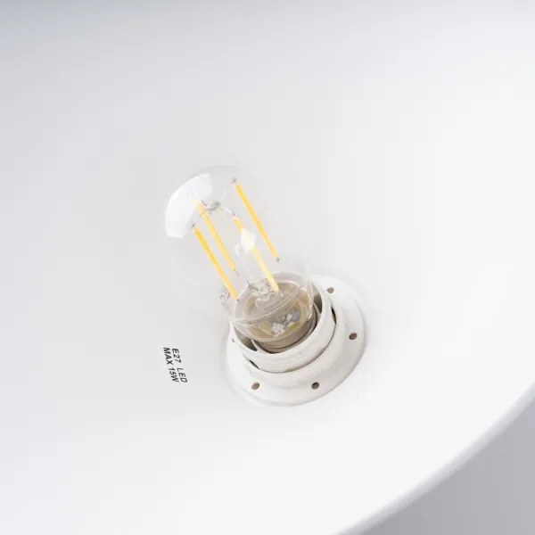 Sollux SL.1319 - Luster na lanku JAGA 1xE27/15W/230V pr. 30 cm biela