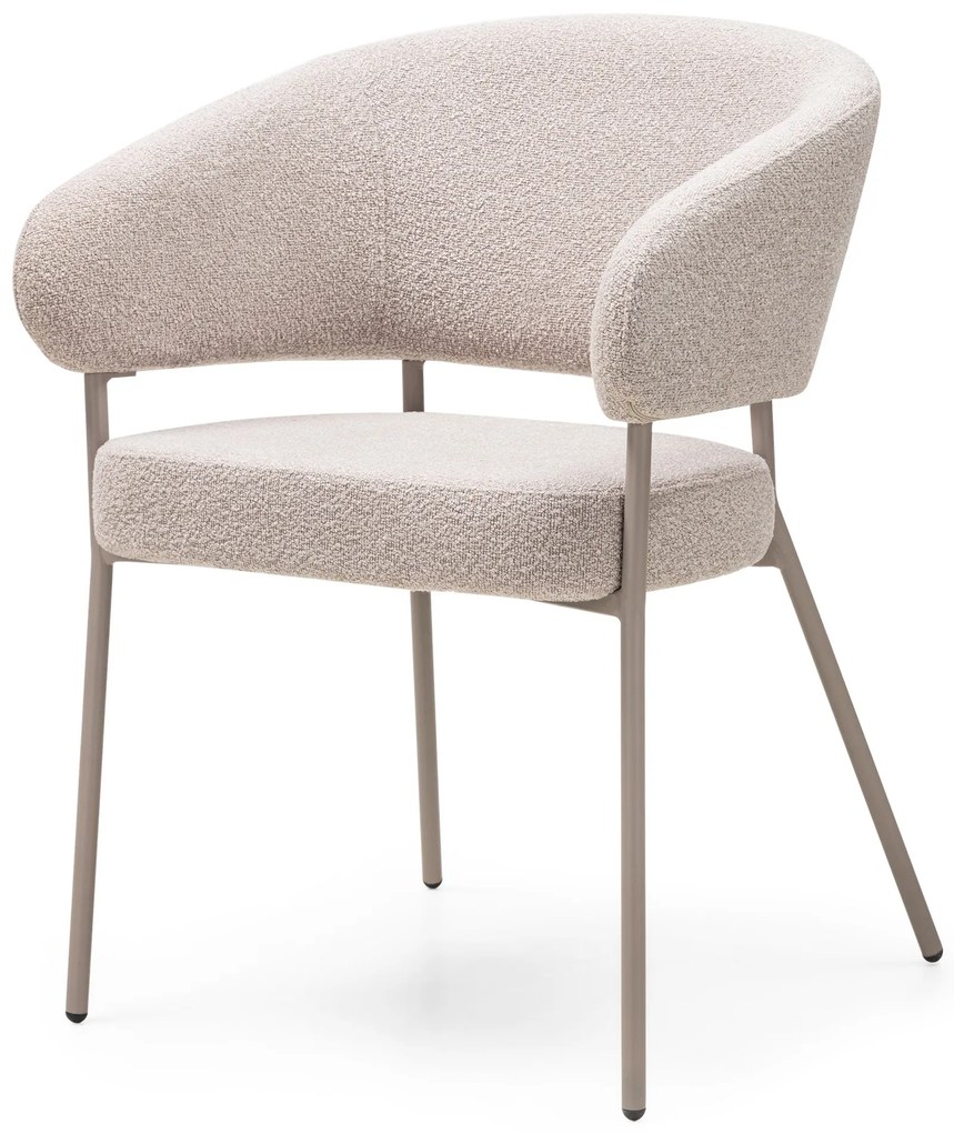 Jedálenské kreslo Lamu bouclé béžové