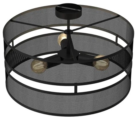 Prisadený luster GLUM 3xE27/60W/230V čierna