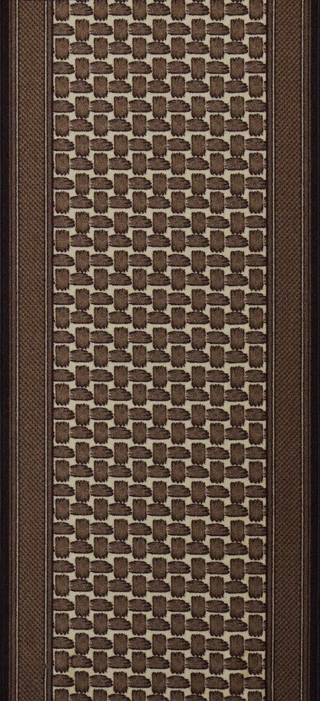 Berfin Dywany Protišmykový behúň na mieru Zel 1002 Brown - šíře 67 cm s obšitím