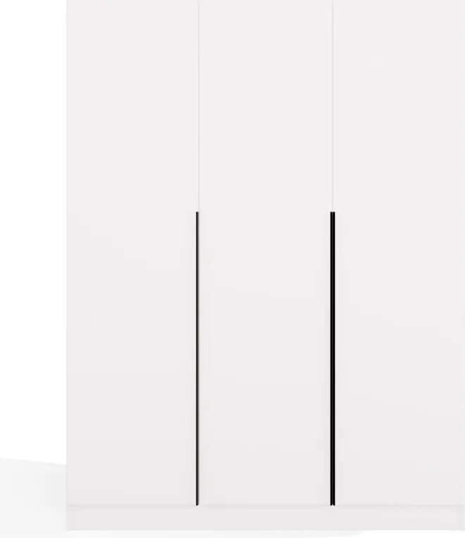 Šatní skříň Senso 3D 150 cm bílá/černá