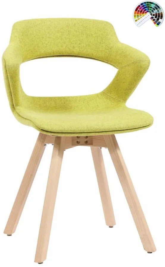 ANTARES Konferenčné kreslo 2160 TC AOKI WOOD čalúnenie BONDAI VISUAL MELANGE