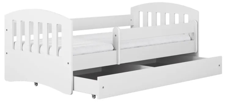 Kocot kids Detská posteľ Classic I biela, varianta 80x140, bez šuplíků, s matrací